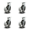 Service Caster 10 Inch Heavy Duty Semi Steel Cast Iron Swivel Caster Set with 2 Swivel Locks SCC-KP92S1030-SSR-BSL-2-S-2